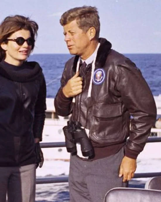 John F. Kennedy Leather Jacket Back Premium