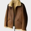 Johnson Brown SF Shearling Aviator Leather Jacket
