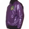 Joker Goon Purple Pure Leather Bomber Jacket