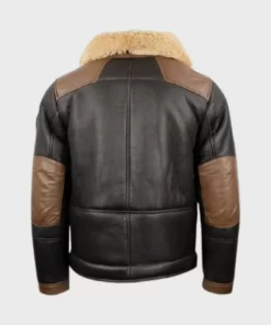 Jones-SF Shearling Bomber Black Pure Leather Jacket
