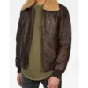 Julius Removable Collar Brown Real Leather Jacket