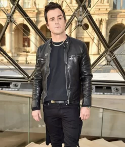 Justin Theroux Black Top Leather Jacket