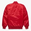 Kansas Red Bomber Leather Jacket