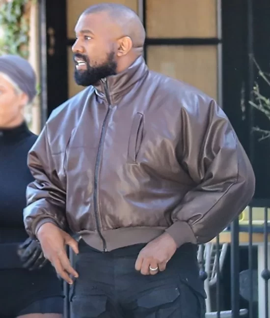 Kanye West Bomber Mens Leather Jacket