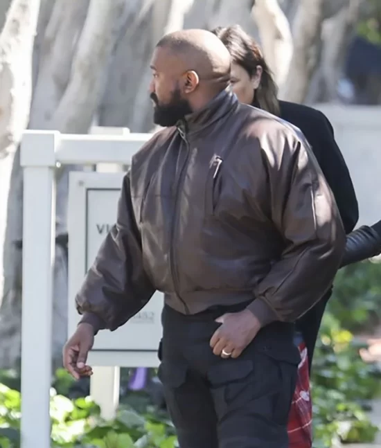 Kanye West Bomber Real Leather Jacket