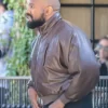 Kanye West Bomber Top Leather Jacket