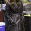 Keira Knightley Brown Best Leather Coat
