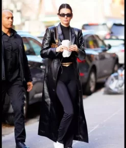 Kendall Jenner Trench Leather Coat