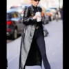 Kendall Jenner Trench Top Leather Coat