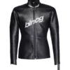 Kim Kardashian Biker Black Leather Jacket