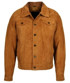 Koen Men’s Brown Long Sleeve Suede Trucker Koen Men’s Brown Long Sleeve Suede Trucker Jacket Jacket