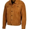 Koen Men’s Brown Long Sleeve Trucker Jacket