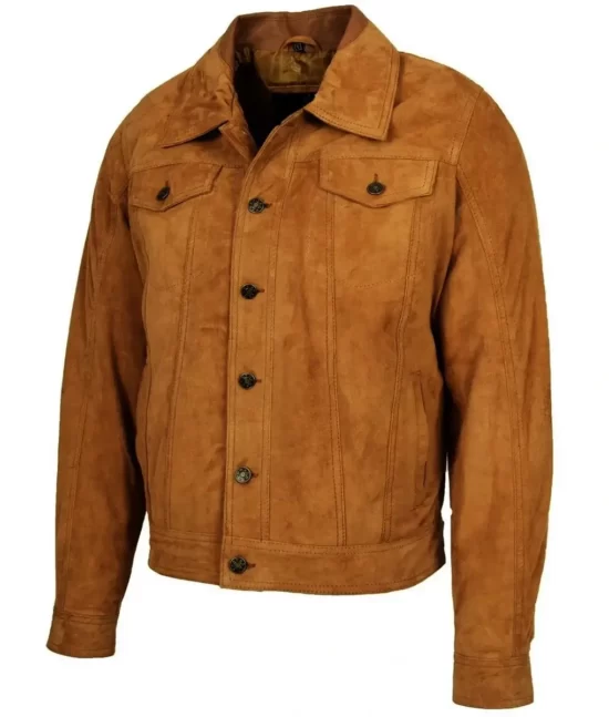 Koen Men’s Brown Long Sleeve Trucker Jacket