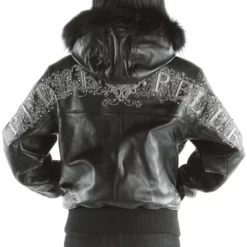 Ladies Pelle Pelle Shoulder Crest Black Pure Leather Jacket