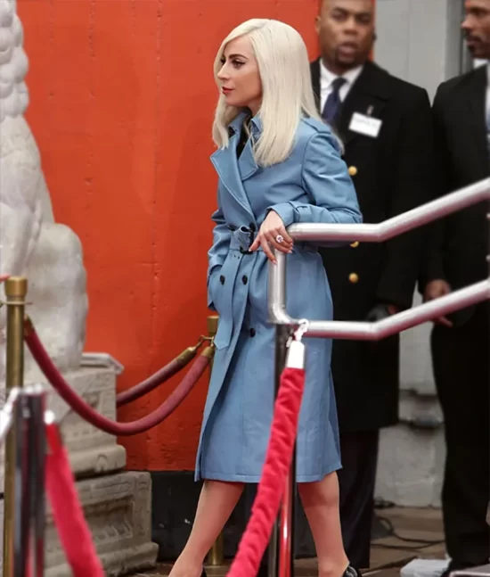 Lady Gaga Top Leather Coat