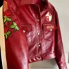 Lana Del Rey Super Bowl Red Real Leather Jacket