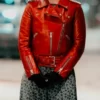 Last Christmas Emilia Clarke Red Leather Jacket