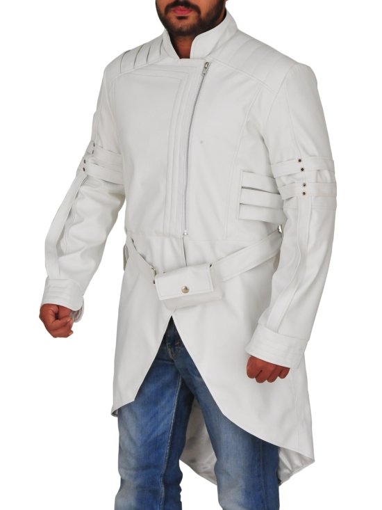 Lee Byung Hun G.I. Joe Retaliation Leather men Long White Coat