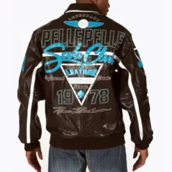 Legendary Pelle Pelle Soda Club Original Brown and Blue Real Leather Jacket