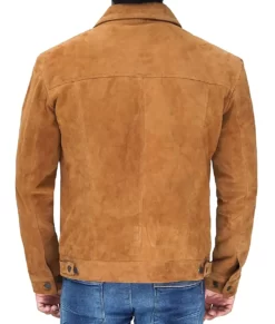 Liam Men’s Brown 4-Season Classic Leather Trucker Jacket