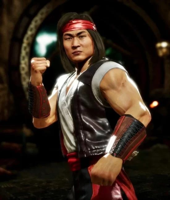 Liu Kang Mortal Kombat Black Leather Vest