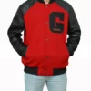 Lorenzo Carter Red Varsity Leather Jacket