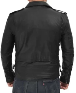 Lucas Asymmetrical Black Motorcycle Leather Jacket