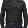 Lucas Asymmetrical Black Motorcycle Top Leather Jacket