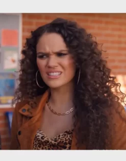 Madison Pettis He’s All That Brown Leather Jacket