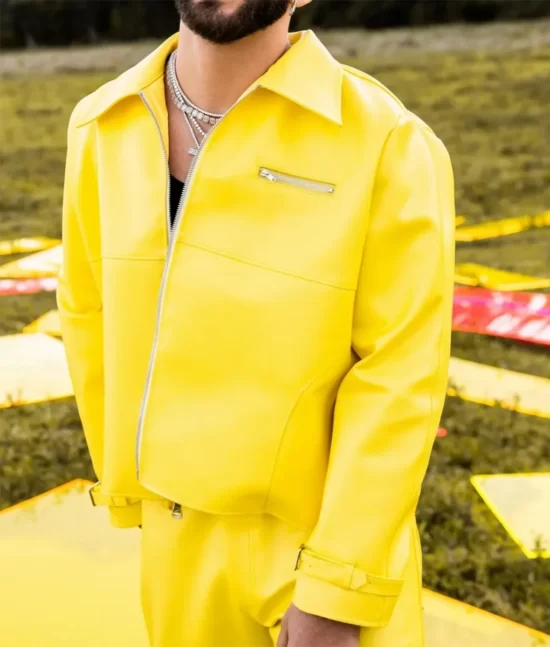 Manuel Turizo Yellow Real Leather Jacket
