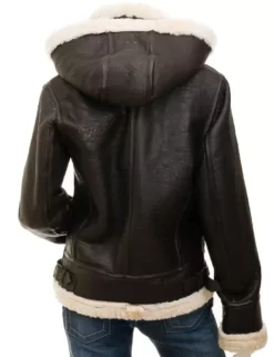 Marilyn Women's Dark Brown Shearling Premium Leather Jacket
