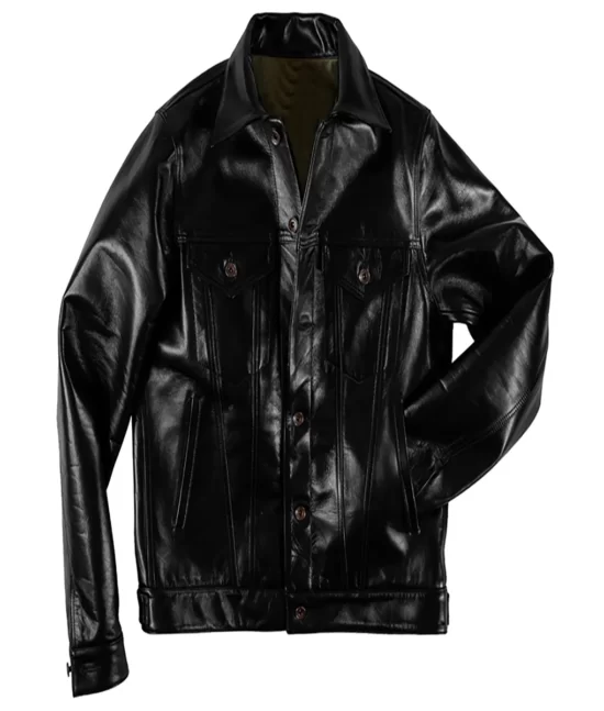 Mason Men’s Black Western Retro Moto Real Leather Jacket