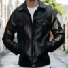 Mason Men’s Black Western Retro Moto Leather Jacket