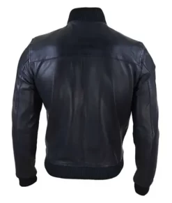 Matthew Black Bomber Top Leather Jacket