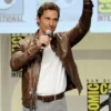 Matthew McConaughey Brown Leather Jacket