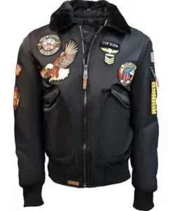 Maverick Top Gun MA-1 Bomber Patches Costume Best Jacket