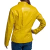 Megan Fox TMNT Yellow Pure Leather Jackets