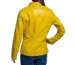 Megan Fox TMNT Yellow Pure Leather Jackets