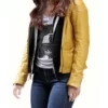 Megan Fox TMNT Yellow Top Leather Jackets