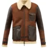 Men in Kilts Sam Heughan Aviator Leather Jacket