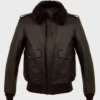 Mens-Aviator-A2-Brown-Bomber-Leather-Jacket