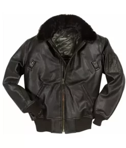 Men’s B-15 Flight Black Genuine Leather Jacket
