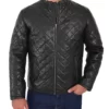 Men’s Baxton Black Quilted Leather Jacket