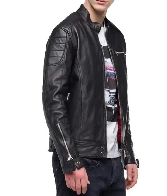 Men’s Baxton Café Racer Top Leather Jacket