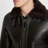 Men’s Black Berry B3 Bomber Leather Jacket