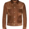 Men’s Bouzo Western Trucker Leather Jacket