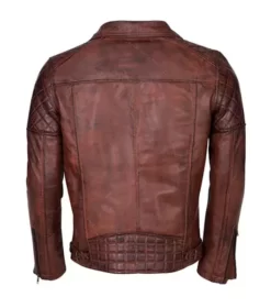 Men’s Brando Biker Motorcycle Vintage Distressed Winter Real Leather Jacket