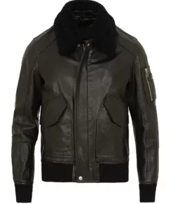 Men’s Burito Brown Aviator Genuine Leather Jacket