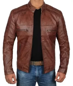 Men’s Chocolate Brown Real Leather Jacket