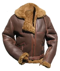 Men’s Classic Brown B3 Aviator Real Leather Jacket